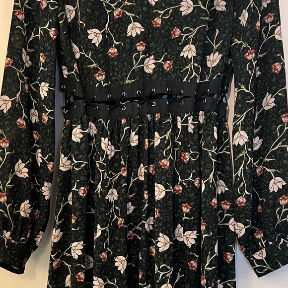 TOPSHOP Woodland Latticed Waist Midi - Picture 4 of 8